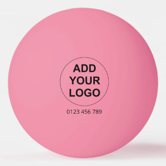 Logo Pong Ball - Rosa Tischtennisball