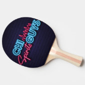 Logo Pong Paddle Tischtennis Schläger (Seitenansicht)