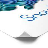 Logo-Printwerbung für Snowboarder Poster (Ecke)