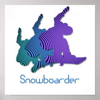 Logo-Printwerbung für Snowboarder Poster