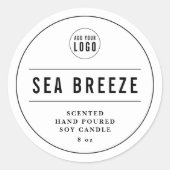 Logo-Produktkennzeichnung für schwarze Grenzen und Runder Aufkleber (Vorderseite)