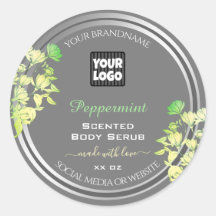 Logo-Produktverpackungen Etiketten Blumengraue Sil