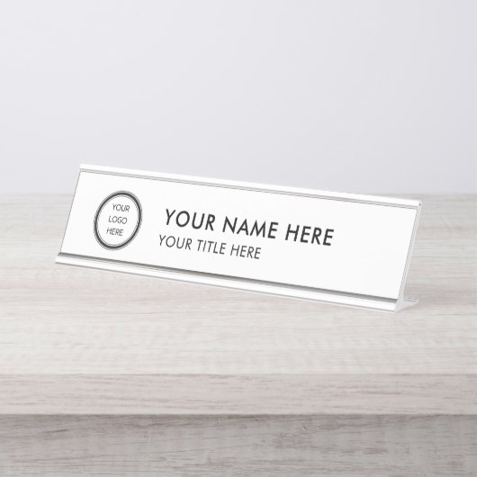 Logo Professional Business Name Plate Schreibtischnamensplakette (Vorderseite )
