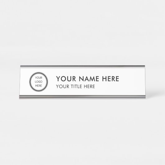 Logo Professional Business Name Plate Schreibtischnamensplakette (Vorderseite )
