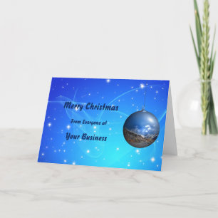 Logo Promo Business Blue Frohe Weihnachten