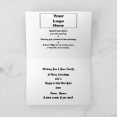 Logo Promo Business Grüne Bäume Frohe Weihnachten (Innenseite)