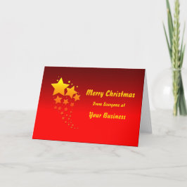 Logo Promo Business Red Gold Merry Christmas Feiertagskarte