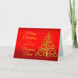 Logo-Promo Business Red & Yellow Tree Weihnachten