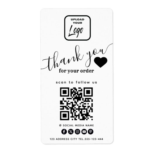 Logo qcode minimalistisch Vielen Dank für Ihr Gesc (Vorne)