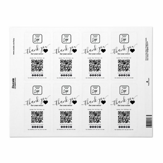 Logo qcode minimalistisch Vielen Dank für Ihr Gesc (Vorne)