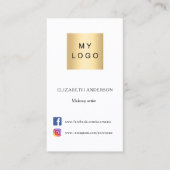 Logo-QN-Code für die Marke "Social Media" Visitenkarte (Vorderseite)