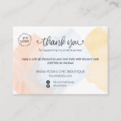 *~* Logo QR Abstrakt Vielen Dank, Pastel Branding Begleitkarte (Vorderseite)