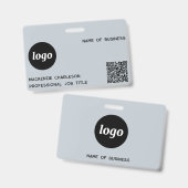Logo QR Beruflicher Name des Unternehmens Ausweis (Vorder- & Rückseite)
