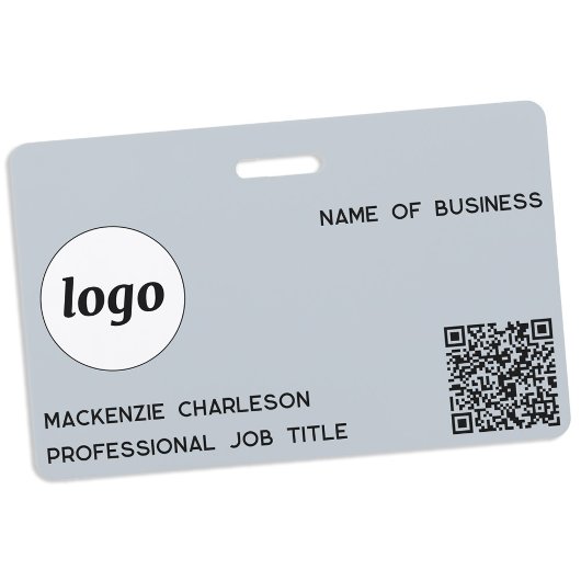 Logo QR Beruflicher Name des Unternehmens Ausweis