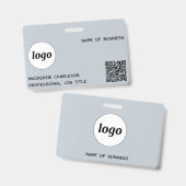 Logo QR Beruflicher Name des Unternehmens Ausweis (Vorder- & Rückseite)