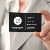 Logo QR Code Allgemeines Design Schwarze Visitenka Visitenkarte