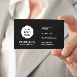 Logo QR Code Allgemeines Design Schwarze Visitenka Visitenkarte