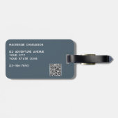 Logo QR Code Anthrazitgrau Geschäft Promotional Gepäckanhänger (Rückseite horizontal)
