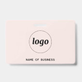 Logo-QR-Code Beruflicher Firmenname Rosa Ausweis (Rückseite)