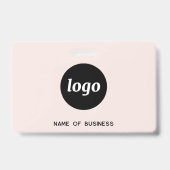 Logo-QR-Code Beruflicher Firmenname Rosa Ausweis (Rückseite)