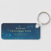 Logo-QR-Code Blue Gold-Schlüsselanhänger hinzufüge Schlüsselanhänger (Vorderseite)