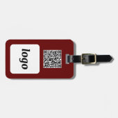 Logo QR Code Burgundy Business Promotion Gepäckanhänger (Vorderseite horizontal)