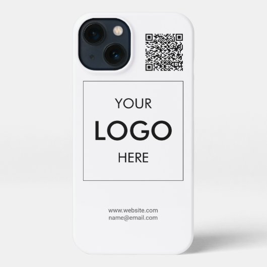 Logo QR Code Business Beruflich iPhone Case Hülle (Rückseite)