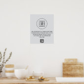 Logo QR Code Business Branding Blue Design poster (Küche)