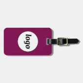 Logo QR Code Business Magenta Rosa Gepäckanhänger (Vorderseite horizontal)