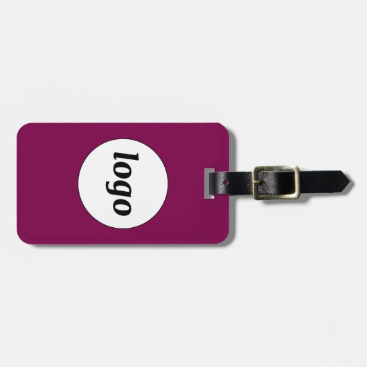 Logo QR Code Business Magenta Rosa Gepäckanhänger (Vorderseite horizontal)
