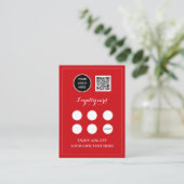 Logo QR Code Business Rewards-Einsatz Red Treuekarte (Stehend Vorderseite)