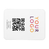 Logo QR Code Business Template White Magnet (Horizontal)