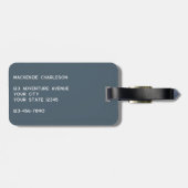 Logo QR Code Charcoal Gray Business Promotional Gepäckanhänger (Rückseite horizontal)