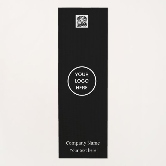 Logo QR Code Company Black Business Gym Einfach Yogamatte (Vorderseite)