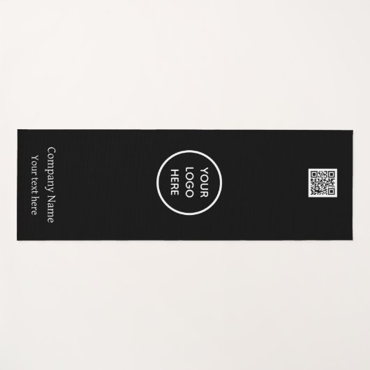 Logo QR Code Company Black Business Gym Einfach Yogamatte (Vorderseite (Horizontal))