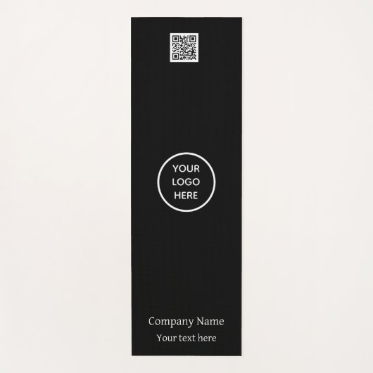 Logo QR Code Company Black Business Gym Simple Yogamatte (Vorderseite)