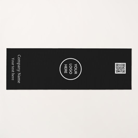 Logo QR Code Company Black Business Gym Simple Yogamatte (Vorderseite (Horizontal))