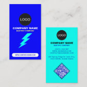 (Logo & QR Code Corporate) Electric Company Visitenkarte (Vorne/Hinten)