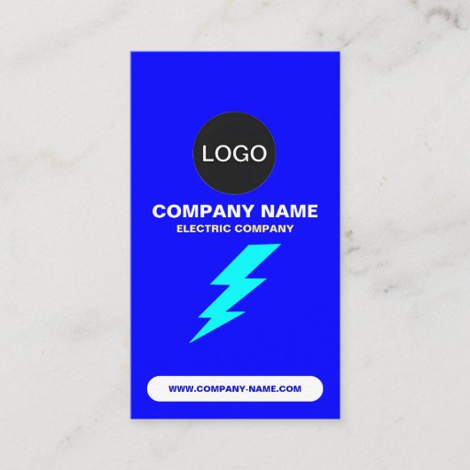 (Logo & QR Code Corporate) Electric Company Visitenkarte (Vorderseite)