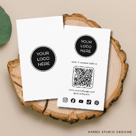 Logo QR Code Custom Icons Social Media Visitenkarte