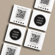 Logo QR Code Custom Social Media Square