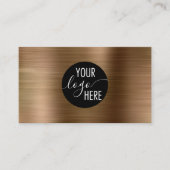 Logo-QR-Code der gebürsteten Metallgoldfirma Visitenkarte (Vorderseite)