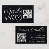 Logo-QR-Code Einfaches Kraftpapier aus Liebe Visitenkarte (Vorne/Hinten)