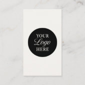 Logo QR Code Elegant Minimalistisch Professionell  Visitenkarte (Rückseite)