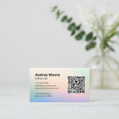 Logo QR Code Esthetiker Wasserfarbe Visitenkarte (Stehend Vorderseite)