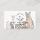 Logo QR Code Foto Overlay Pet Fotograf Visitenkarte (Vorderseite)