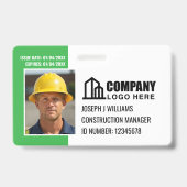 Logo-QR-Code für benutzerdefinierte Baustelle-ID Ausweis (Vorderseite)