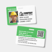 Logo-QR-Code für benutzerdefinierte Baustelle-ID Ausweis (Vorder- & Rückseite)