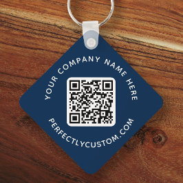 Logo QR-Code für benutzerdefinierten Text zweiseit Schlüsselanhänger
