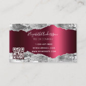 Logo QR-Code für silberborundy agate Visitenkarte (Rückseite)